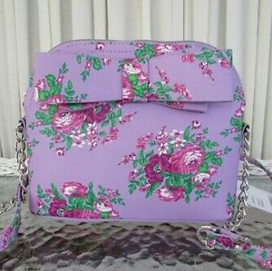 🐅Betsey Johnson Purple Crossbody Floral Purse